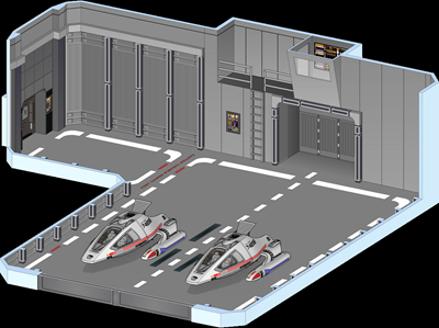 Enterprise Shuttlebays 2 and 3